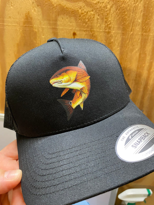 Ancient City Hat Co. Redfish Full Color Hat - Black