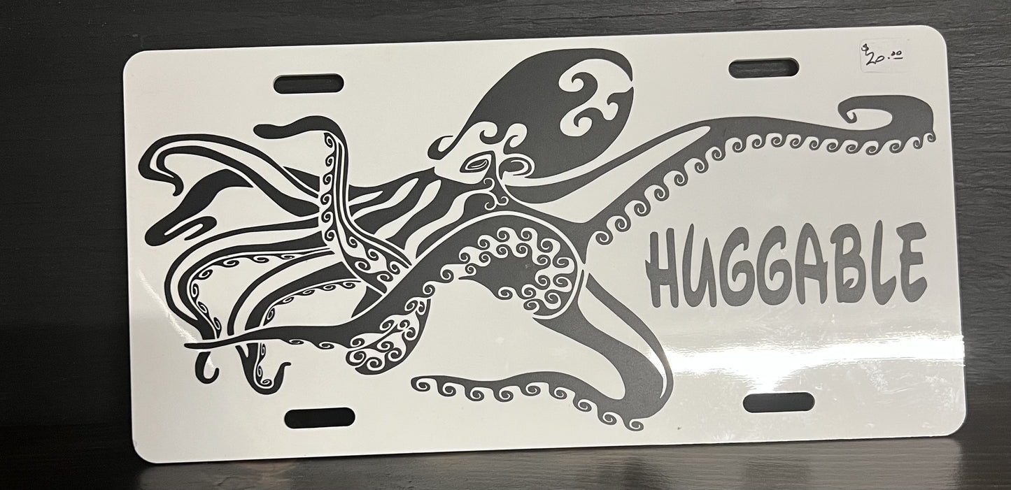 Huggable Octopus License Plate