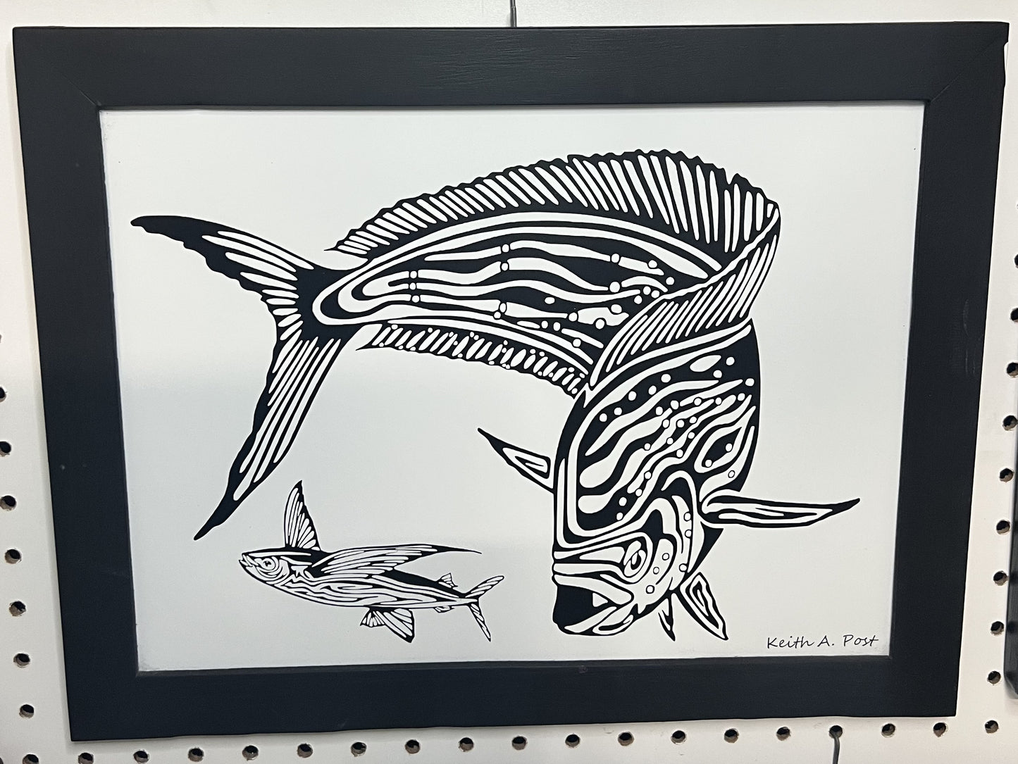 Framed Mahi Mahi 10"x12"in