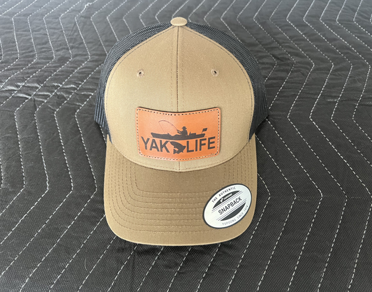 Leather Patch Yak Life Hat - Brown/Black