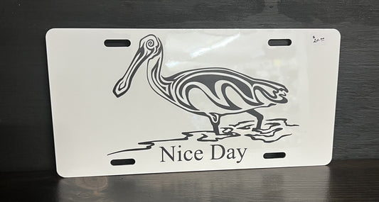 Spoonbill Bird License Plate