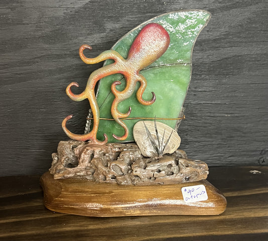 Hand Carved Miniature Octopus