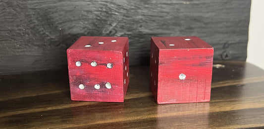 Pair of wooden Red Dice