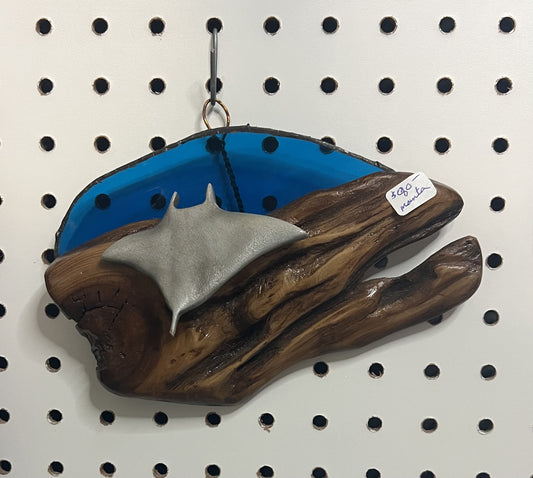 Hand Carved Miniature Manta